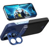 Hurtel Leather Stand Case for Samsung Galaxy S23 Ultra cover card wallet with stand blue - (Leather Stand Case Samsung S23 Ultra Blue)