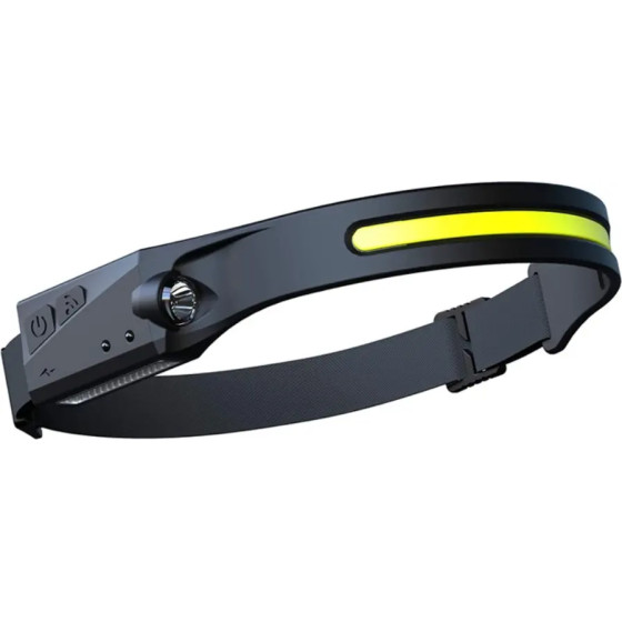 Hurtel LED headlamp with IPX4 motion sensor USB-C 1200 mAh - black - (WLCHL03)