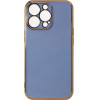 Hurtel Lighting Color Case for Samsung Galaxy A12 5G gold frame gel cover blue - (Lighting Color Case Sam A12 5G BLUE GRAY)