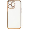 Hurtel Lighting Color Case for Samsung Galaxy A12 5G gold frame gel cover white - (Lighting Color Case Sam A12 5G WHITE)