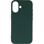 Hurtel Liquid Silicone Case MagSafe for iPhone 16 - dark green - (Liquid Silicone Case MagSafe for iPhone 16 Dark green)