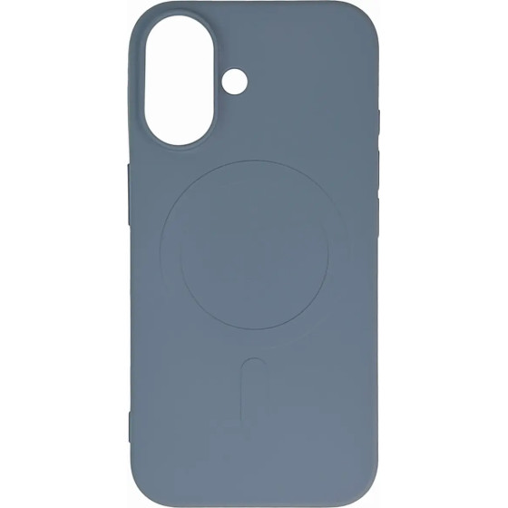 Hurtel Liquid Silicone Case MagSafe for iPhone 16 - light gray - (Liquid Silicone Case MagSafe for iPhone 16 Light Blue)