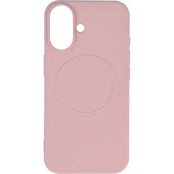 Hurtel Liquid Silicone Case MagSafe for iPhone 16 - light pink - (Liquid Silicone Case MagSafe for iPhone 16 Rose)