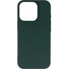 Hurtel Liquid Silicone Case MagSafe for iPhone 16 Pro - dark green - (Liquid Silicone Case MagSafe for iPhone 16 Pro Dark green)