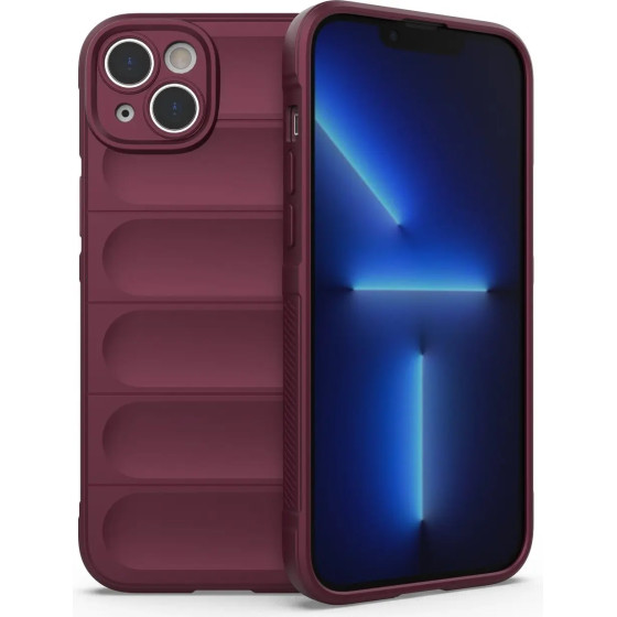 Hurtel Magic Shield Case case for iPhone 14 Plus elastic armored case in burgundy - (MAGIC SHIELD IPHONE 14 Plus BURGUNDY)