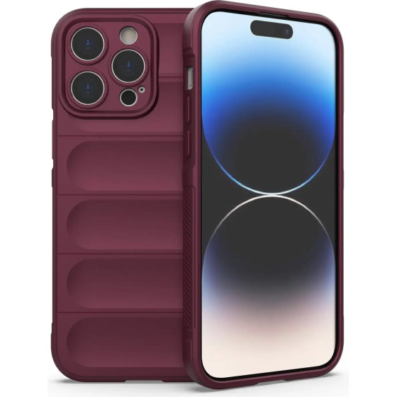 Hurtel Magic Shield Case case for iPhone 14 Pro Max elastic armored case in burgundy - (MAGIC SHIELD IPHONE 14 PRO MAX BURGUNDY)