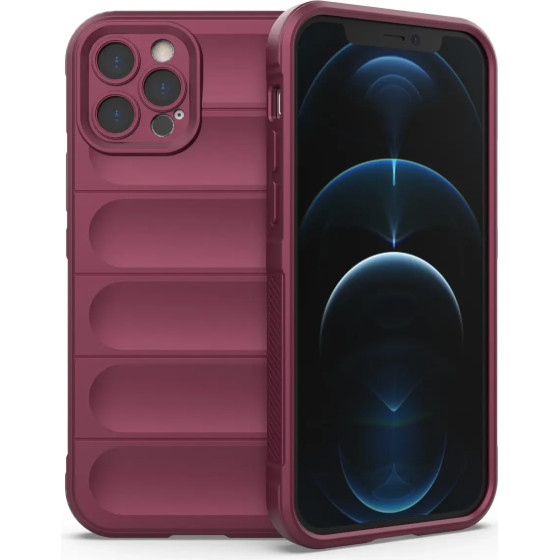 Hurtel Magic Shield Case for iPhone 12 Pro flexible armored burgundy cover - (MAGIC SHIELD IPHONE 12 PRO BURGUNDY)