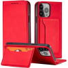 Hurtel Magnet Card Case case for iPhone 14 Pro flip cover wallet stand red - (Magnet Card IPHONE 14 PRO RED)
