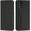 Hurtel Magnet Card Case Case for Samsung Galaxy A12 5G Pouch Wallet Card Holder Black - (Magnet Card Samsung A12 Black)