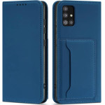 Hurtel Magnet Card Case Case For Samsung Galaxy A13 5G Pouch Wallet Card Holder Blue - (Magnet Card Samsung A13 5G Blue)