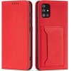 Hurtel Magnet Card Case Case for Samsung Galaxy A13 5G Pouch Wallet Card Holder Red - (Magnet Card Samsung A13 5G Red)