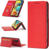 Hurtel Magnet Card Case Case for Samsung Galaxy A13 5G Pouch Wallet Card Holder Red - (Magnet Card Samsung A13 5G Red)