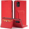 Hurtel Magnet Card Case Case for Samsung Galaxy A13 5G Pouch Wallet Card Holder Red - (Magnet Card Samsung A13 5G Red)