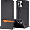 Hurtel Magnet Card Case for iPhone 12 Pro Max Pouch Card Wallet Card Holder Black - (Magnet Card iPhone 12 Pro Max Black)