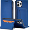 Hurtel Magnet Card Case for iPhone 12 Pro Max Pouch Card Wallet Card Holder Blue - (Magnet Card iPhone 12 Pro Max Blue)