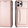 Hurtel Magnet Card Case for iPhone 12 Pro Max Pouch Card Wallet Card Holder Pink - (Magnet Card iPhone 12 Pro Max Pink)