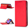 Hurtel Magnet Card Case for iPhone 12 Pro Max Pouch Card Wallet Card Holder Red - (Magnet Card iPhone 12 Pro Max Red)