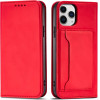 Hurtel Magnet Card Case for iPhone 12 Pro Pouch Card Wallet Card Holder Red - (Magnet Card iPhone 12 Pro Red)