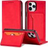 Hurtel Magnet Card Case for iPhone 12 Pro Pouch Card Wallet Card Holder Red - (Magnet Card iPhone 12 Pro Red)
