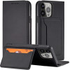 Hurtel Magnet Card Case for iPhone 13 Pro Pouch Card Wallet Card Holder Black - (Magnet Card iPhone 13 Pro Black)