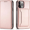 Hurtel Magnet Card Case for Samsung Galaxy S23 Flip Wallet Stand Pink - (MAGNET CARD SAMSUNG S23 PINK)