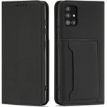 Hurtel Magnet Card Case for Xiaomi Redmi Note 11 Pouch Card Wallet Card Holder Black - (Magnet Card Xiaomi Redmi Note 11 Global Black)