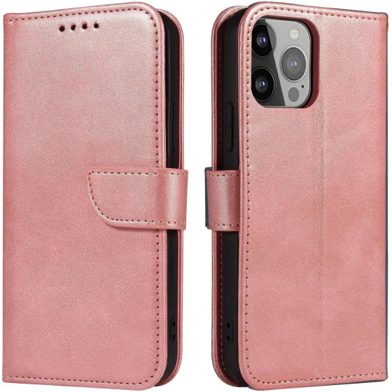 Hurtel Magnet Case Cover for Xiaomi Redmi Note 12 Cover with Flip Wallet Stand Pink - (MAGNET CASE Xiaomi Redmi Note 12 4G PINK)
