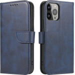 Hurtel Magnet Case elegant bookcase type case with kickstand for iPhone 13 Pro Max blue - (Magnet Case iPhone 13 Pro Max 6,7 Blue)