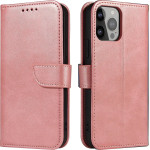 Hurtel Magnet Case elegant bookcase type case with kickstand for iPhone 13 Pro pink - (Magnet Case iPhone 13 Pro 6,1 Pink)