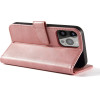 Hurtel Magnet Case elegant bookcase type case with kickstand for iPhone 13 Pro pink - (Magnet Case iPhone 13 Pro 6,1 Pink)