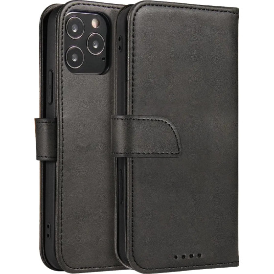 Hurtel Magnet Case elegant case case cover with a flap and stand function for Motorola Moto E32 black - (Magnet Case MOTOROLA MOTO E32 BLACK)