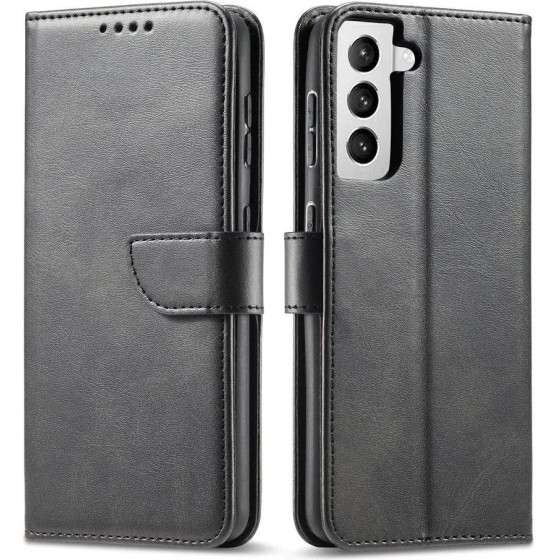 Hurtel Magnet Case Elegant Case Cover Flip Cover Samsung Galaxy S22 + (S22 Plus) Black - (Magnet Case Samsung S22 Plus Black)