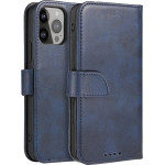 Hurtel Magnet Case elegant case cover with a flap and stand function for iPhone 14 Max blue - (MAGNET CASE IPHONE 14 Plus BLUE)