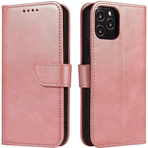 Hurtel Magnet Case elegant case cover with a flap and stand function for Samsung Galaxy A03s (166.5) pink - (Magnet Case Samsung A03S (166.5) Pink)