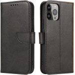 Hurtel Magnet Case with Flip for Samsung Galaxy S24 FE - Black - (Magnet Case Samsung Galaxy S24 FE Black)