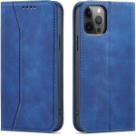 Hurtel Magnet Fancy Case Case for iPhone 12 Pro Max Pouch Card Wallet Card Stand Blue - (Magnet Fancy iPhone 12 Pro Max Blue)