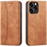 Hurtel Magnet Fancy Case Case for iPhone 13 Pro Max Pouch Card Wallet Card Holder Brown - (Magnet Fancy iPhone 13 Pro Max Brown)