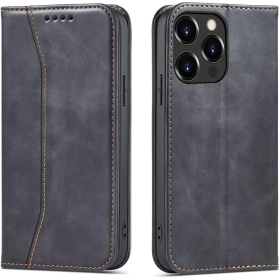 Hurtel Magnet Fancy Case Case for iPhone 13 Pro Max Pouch Wallet Card Holder Black - (Magnet Fancy iPhone 13 Pro Max Black)