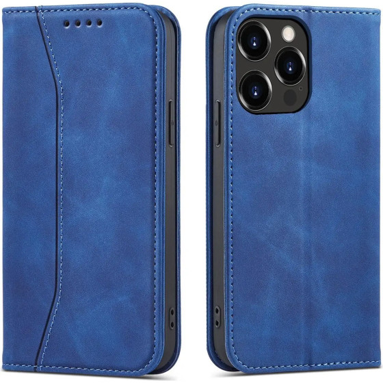 Hurtel Magnet Fancy Case case for iPhone 14 Plus flip cover wallet stand blue - (Magnet Fancy IPHONE 14 Plus BLUE)