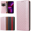 Hurtel Magnet Strap Case Case For iPhone 14 Pro Max Flip Wallet Mini Lanyard Stand Pink