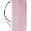 Hurtel Magnet Strap Case Case For iPhone 14 Pro Max Flip Wallet Mini Lanyard Stand Pink