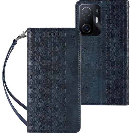 Hurtel Magnet Strap Case Case for Samsung Galaxy A13 5G Pouch Wallet + Mini Lanyard Pendant Blue - (Magnet Strap Samsung A13 5G Blue)