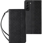 Hurtel Magnet Strap Case Case for Samsung Galaxy S22 + (S22 Plus) Pouch Wallet + Mini Lanyard Pendant Black - (Magnet Strap Samsung S22 PLUS Black)