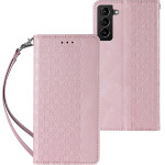 Hurtel Magnet Strap Case Case for Samsung Galaxy S22 + (S22 Plus) Pouch Wallet + Mini Lanyard Pendant Pink - (Magnet Strap Samsung S22 PLUS Pink)