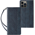 Hurtel Magnet Strap Case Case for Samsung Galaxy S23 Flip Wallet Mini Lanyard Stand Blue - (MAGNET STRAP SAMSUNG S23 BLUE)