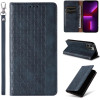 Hurtel Magnet Strap Case Case for Samsung Galaxy S23 Flip Wallet Mini Lanyard Stand Blue - (MAGNET STRAP SAMSUNG S23 BLUE)