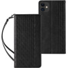 Hurtel Magnet Strap Case for iPhone 12 Pouch Wallet + Mini Lanyard Pendant Black - (Magnet Strap iPhone 12 Black)