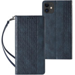 Hurtel Magnet Strap Case for iPhone 12 Pouch Wallet + Mini Lanyard Pendant Blue - (Magnet Strap iPhone 12 Blue)