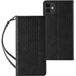 Hurtel Magnet Strap Case for iPhone 13 Pouch Wallet + Mini Lanyard Pendant Black - (Magnet Strap iPhone 13 Black)