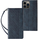 Hurtel Magnet Strap Case for iPhone 13 Pro Max Pouch Wallet + Mini Lanyard Pendant Blue - (Magnet Strap iPhone 13 Pro Max Blue)